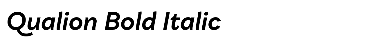 Qualion Bold Italic